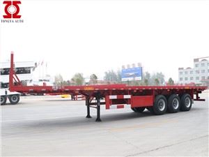 3 axles Flat txaj Semi Trailer