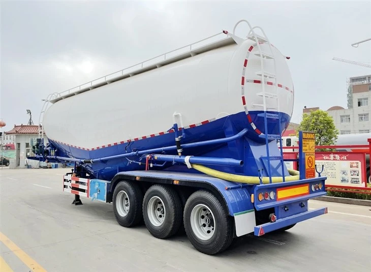 45T Bulk Cement Trailer Hoobkas Nqe Cov Cement Tank Semi Trailer Kev Muag Khoom