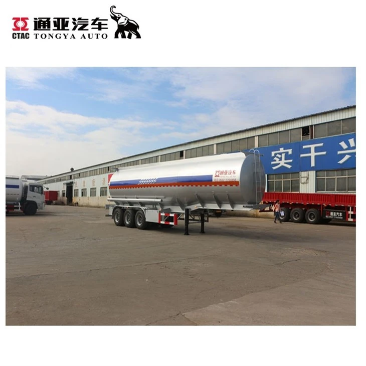 50000L Tri qag Stainless hlau Petrol Roj Tanker Trailer