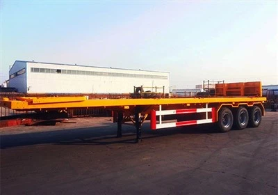 Tuam Tshoj Kub Muag Flatbed Tsheb Laij Teb Trailer Nrog Cov Khoom Zoo