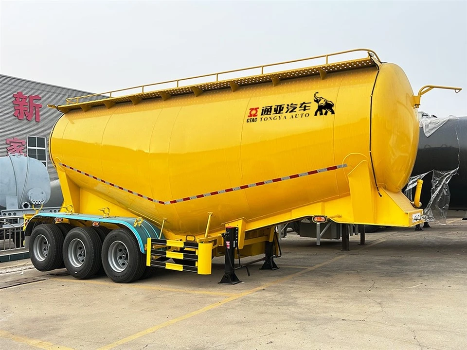 3 Axle Powder Tanker Semi Trailer Kev Muag Khoom