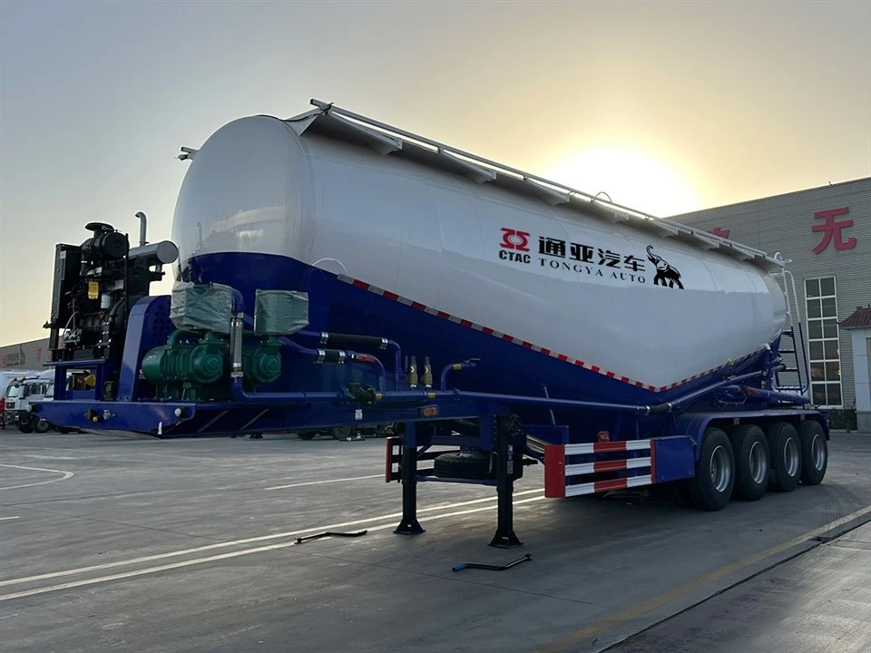 4 Axle Bulk Cement Tanker Semi Trailer Nrog Cua Ncua Sijhawm