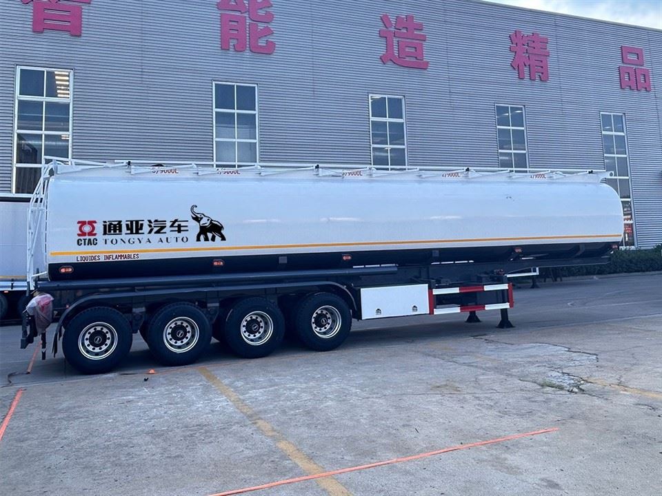 4 Qag Roj Tanker Semi Trailer Kev Muag Khoom