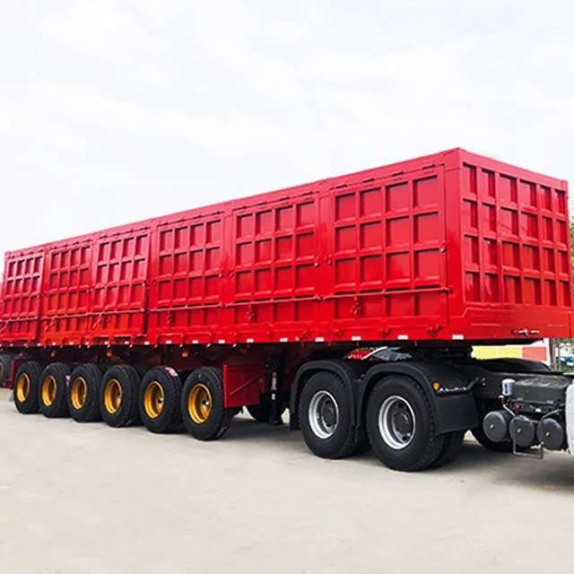 Ua nyob rau hauv Suav teb Hydraulic Lub tog raj kheej Sab Tipper Semi Trailer Nrog Ntiaj Teb Qib Zoo