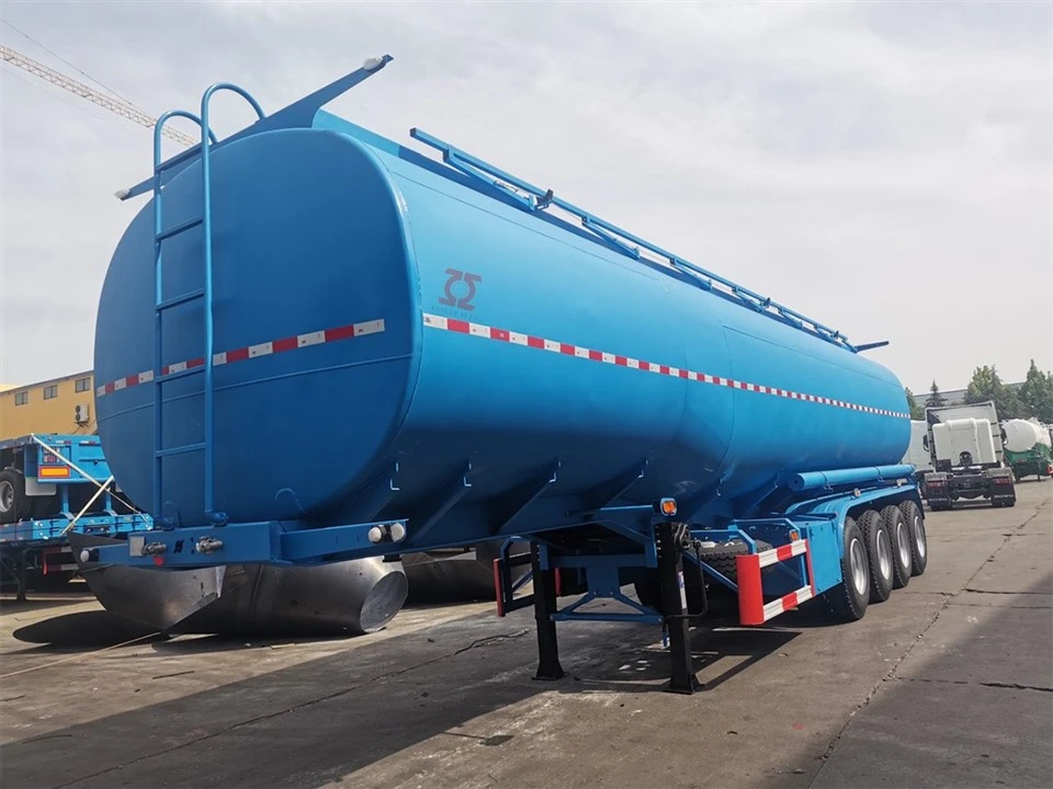 Low Price Sales Of Stock 55m3 Oil Tanker Semi Trailer factory