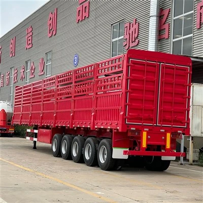 5 Axle 60T Bulk Cargo Transport Fence Semi Trailer Sab Phab Ntsa Semi Trailer