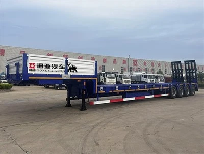 80T lub txaj qis Semi trailer nrog tus ntaiv