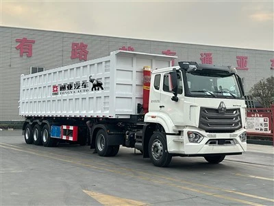 Pob tseg Semi Trailer Nrog Hydraulic Lub tog raj kheej